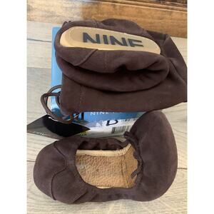 New Nine West Flexible Flats Size 6 LuvMyFlat2 Brown Suede Shoes Travel Comfort